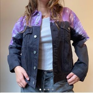 GRLFRND Purple and Black Kim Jean Jacket